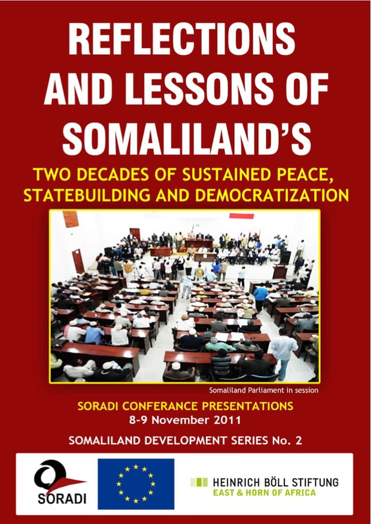 Cover of Reflections and Lessons of Somaliland's Two Decades of Sustained Peace, Statebuilding, and Democratization